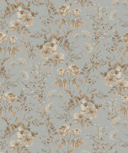 Wallpaper Republic - Collezione Emporio Floreale - Belle Fleur - Dusty Blue - Swatch