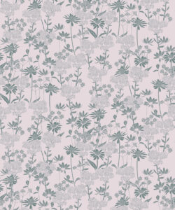 In Bloom Collection - Wallpaper Republic - London Street Flowers Wallpaper - Colorway: Moss - Swatch