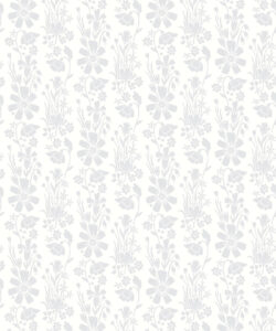 In Bloom Collection - Wallpaper Republic - Corsage Wallpaper - Colorway: Corsage Grey - Swatch