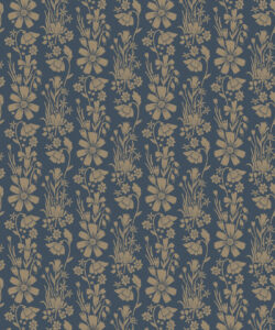 In Bloom Collection - Wallpaper Republic - Corsage Wallpaper - Colorway: Corsage Midnight - Swatch