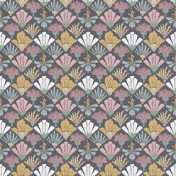 In Bloom Collection - Wallpaper Republic - Fanned Flowers Wallpaper - Colorway: Multi - Swatch