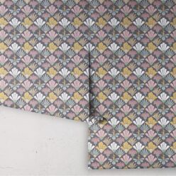 In Bloom Collection - Wallpaper Republic - Fanned Flowers Wallpaper - Colorway: Multi - Rolls