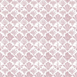In Bloom Collection - Wallpaper Republic - Fanned Flowers Wallpaper - Colorway: Rose - Swatch