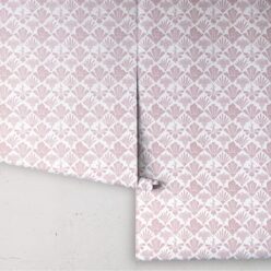 In Bloom Collection - Wallpaper Republic - Fanned Flowers Wallpaper - Colorway: Rose - Rolls