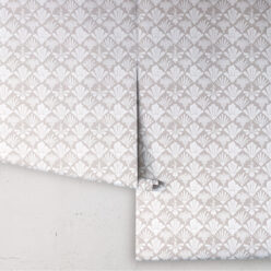 In Bloom Collection - Wallpaper Republic - Fanned Flowers Wallpaper - Colorway: Taupe - Rolls