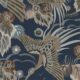 Papel pintado Bird Paradise - Colorway: Sapphire - Muestra