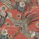 Bird Paradise Wallpaper - Colorway: Tangerine - Swatch