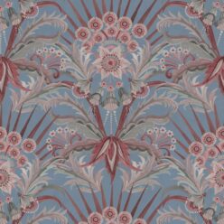 Morning Flowers Wallpaper - Colorway: Cornflower - Swatch
