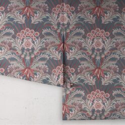 Morning Flowers Wallpaper - Colorway: Dusty Blue - Rolls
