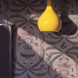 Magical Mariposa Wallpaper - Colorway: Dusk - Insitu