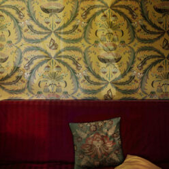Magical Mariposa Wallpaper - Colorway: Gold - Insitu