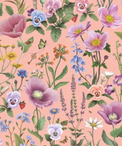Garden of Dreams Wallpaper - Fleur Harris - Enchanted Gardens Collection - Colorway: Perfect Peach - Swatch