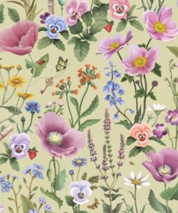 Garden of Dreams Wallpaper - Fleur Harris - Enchanted Gardens Collection - Colorway: Summer Green - Swatch