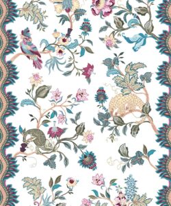 Fantasia Wilds Wallpaper - Wallpaper Republic - von Iryna Ruggeri - Nature's Tapestry Kollektion - Farbgebung: Weiß - Swatch