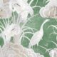 Papier peint oiseaux d'eau - Bethany Linz - My Sydney Collection - Colourway : Emerald - Echantillon