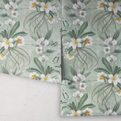 Hibiscus at Double Bay Wallpaper - Bethany Linz - My Sydney Collection - Colourway: Tangerine - Rolls