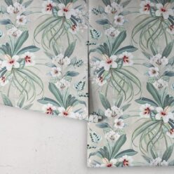 Hibiscus at Double Bay Wallpaper - Bethany Linz - My Sydney Collection - Colourway: Whitewash - Rolls