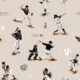 Milton & King Studios • Baseball Wallpaper • Orange Nation • Swatch