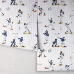 Milton & King Studios • Baseball Wallpaper • Pinstripes • Rolls