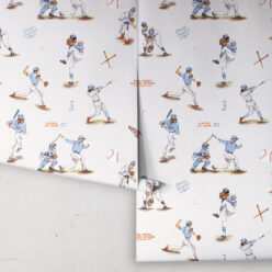 Milton & King Studios • Baseball Wallpaper • Redbirds • Rolls