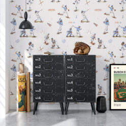 Milton & King Studios • Baseball Wallpaper • Redbirds • Bedroom