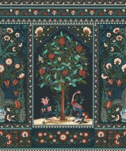 Pavilion Mural - Collection Palace Grove - M&K Studio - Swatch - Colorway : Topaz