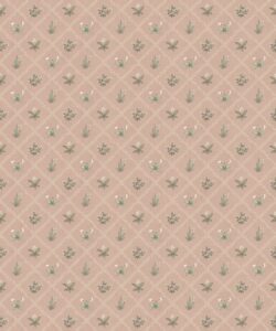 Papier peint Floret - Collection Palace Grove - M&K Studio - Swatch - Colorway : Rose antique