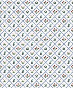 Papier peint Floret - Collection Palace Grove - M&K Studio - Swatch - Colorway : Ruby