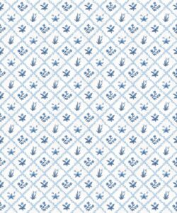 Papier peint Floret - Collection Palace Grove - M&K Studio - Swatch - Colorway : Sapphire
