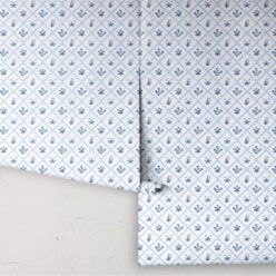 Floret Wallpaper - Palace Grove Collection - M&K Studio - Roll - Colorway: Sapphire