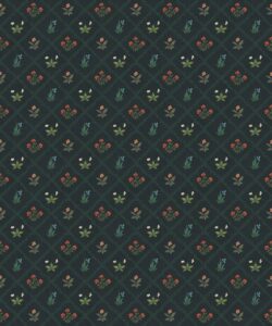 Papier peint Floret - Collection Palace Grove - M&K Studio - Swatch - Colorway : Topaz