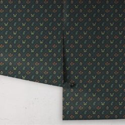 Floret Wallpaper - Palace Grove Collection - M&K Studio - Roll - Colorway: Topaz