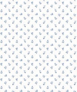 Papier peint Posey - Collection Palace Grove - M&K Studio - Swatch - Colorway : Sapphire