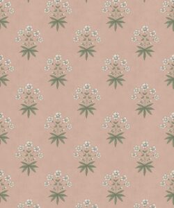Papier peint Geranium - Palace Grove Collection - M&K Studio - Swatch - Colorway : Rose antique