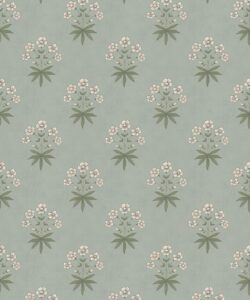Papier peint Geranium - Collection Palace Grove - M&K Studio - Swatch - Colorway :Egg Duck
