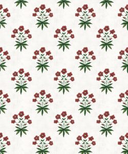 Papier peint Geranium - Palace Grove Collection - M&K Studio - Swatch - Colorway : Ruby