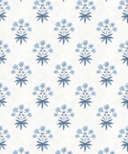 Papier peint Geranium - Collection Palace Grove - M&K Studio - Swatch - Colorway : Sapphire