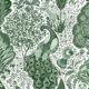 Carta da parati Peacock Garden - Collezione Palace Grove - M&K Studio - Campione - Colore: Emerald