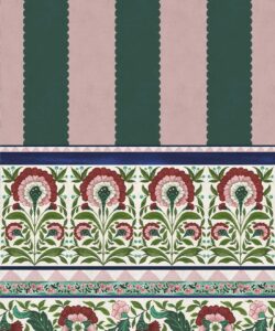 Pietra Mural - Collection Palace Grove - M&K Studio - Swatch - Colorway : Ruby