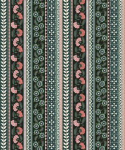 Papier peint Ribbon - Collection Palace Grove - M&K Studio - Swatch - Colorway : Jewel