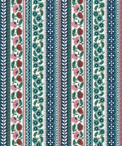 Papier peint Ribbon - Collection Palace Grove - M&K Studio - Swatch - Colorway : Ruby