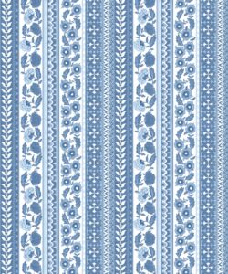 Papier peint Ribbon - Collection Palace Grove - M&K Studio - Swatch - Colorway : Sapphire
