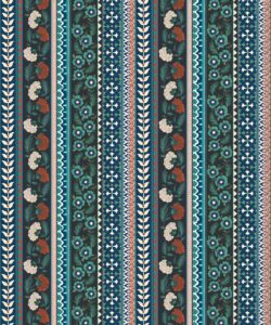 Papier peint Ribbon - Collection Palace Grove - M&K Studio - Swatch - Colorway : Topaz