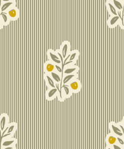 Papel Pintado Piper,Nooooo | Colourway: Oliva & Yellow | Colección Anything But Basic | Gray Benko x Milton&King | Muestra