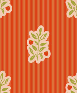 Papel Pintado Piper,Nooooo | Colorway: Tangerine | Colección Anything But Basic | Gray Benko x Milton&King | Swatch