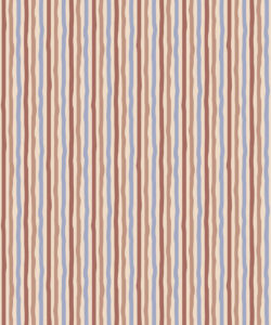 Papel Pintado Can't Keep It Straight | Color: Brick & Periwinkle | Colección Anything But Basic | Gray Benko x Milton&King | Swatch