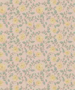 Papel pintado Mary Lennox | Colorway: Peach  y Mustard | Colección Anything But Basic | Gray Benko x Milton&King | Muestrario