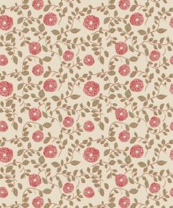 Papel pintado Mary Lennox | Colores: Oliva y Rojo | Colección Anything But Basic | Gray Benko x Milton&King | Muestra