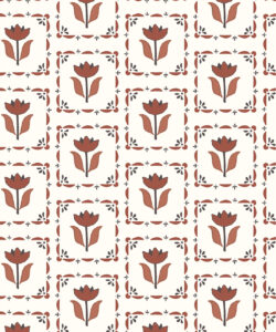 Flora Wallpaper | Colorway: Marrón y Negro | Colección Anything But Basic | Gray Benko x Milton&King | Muestrario