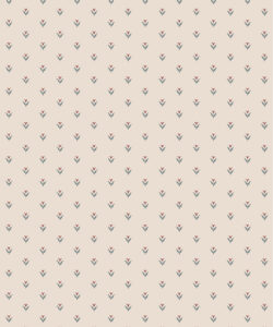 Papel Pintado Cocina de Nana | Color: Ivory, Burgundy  y Azul | Colección Anything But Basic | Gray Benko x Milton&King | Muestra